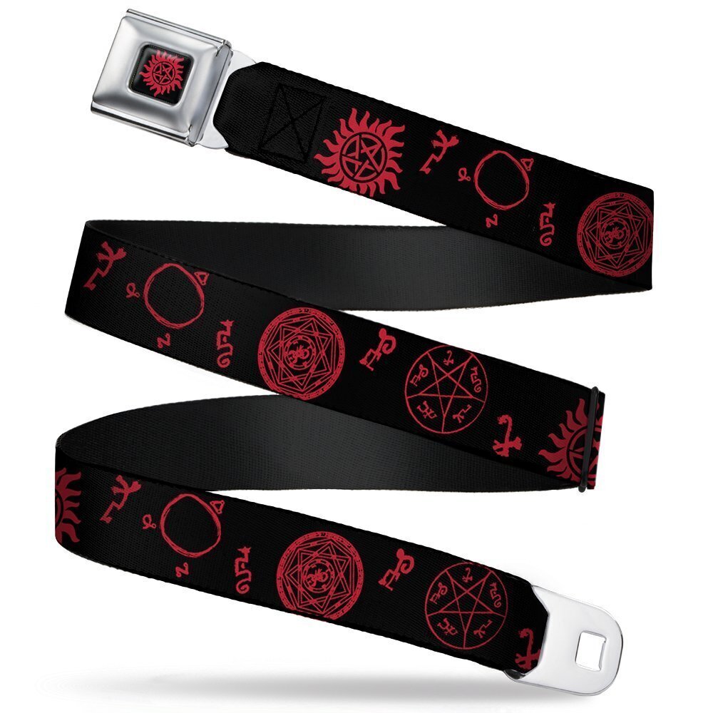 6998 Belts Buckle-down Seatbelt Supernatural Wsn020 Belt, Multicolor, 1.5